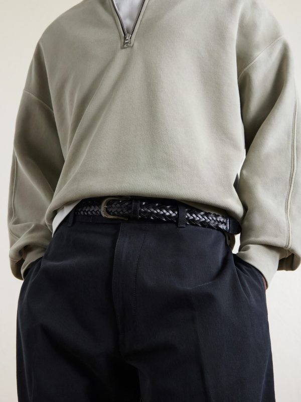 3cm Braided Leather Belt - OU
