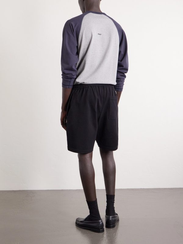Straight-Leg Logo-Embroidered Cotton-Blend Shorts - BK Straight-Leg Logo-Embroidered Cotton-Blend Shorts - BK