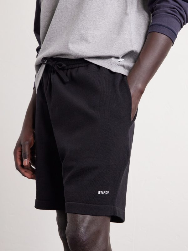 Straight-Leg Logo-Embroidered Cotton-Blend Shorts - CU Straight-Leg Logo-Embroidered Cotton-Blend Shorts - CU