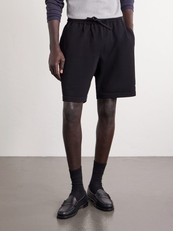 Straight-Leg Logo-Embroidered Cotton-Blend Shorts - FR Straight-Leg Logo-Embroidered Cotton-Blend Shorts - FR