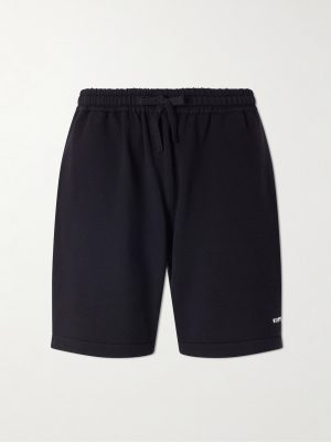 Straight-Leg Logo-Embroidered Cotton-Blend Shorts Straight-Leg Logo-Embroidered Cotton-Blend Shorts