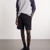 Straight-Leg Logo-Embroidered Cotton-Blend Shorts - OU Straight-Leg Logo-Embroidered Cotton-Blend Shorts - OU