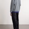 Straight-Leg Pleated Twill Trousers - BK