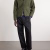 Straight-Leg Pleated Twill Trousers - OU