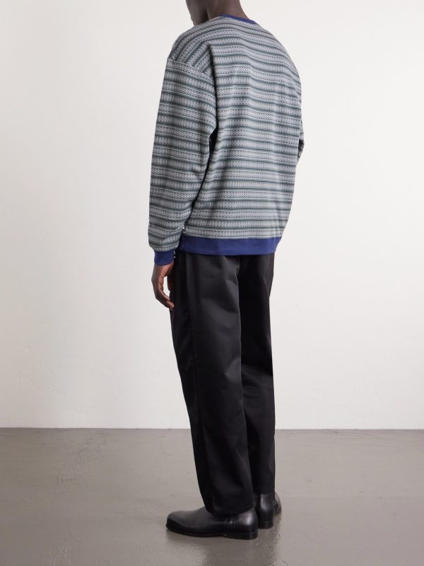 Logo-Appliquéd Striped Cotton-Jersey T-Shirt - BK