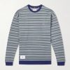 Logo-Appliquéd Striped Cotton-Jersey T-Shirt