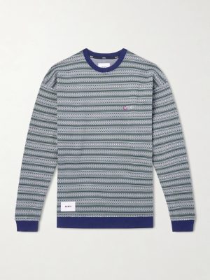 Logo-Appliquéd Striped Cotton-Jersey T-Shirt Logo-Appliquéd Striped Cotton-Jersey T-Shirt