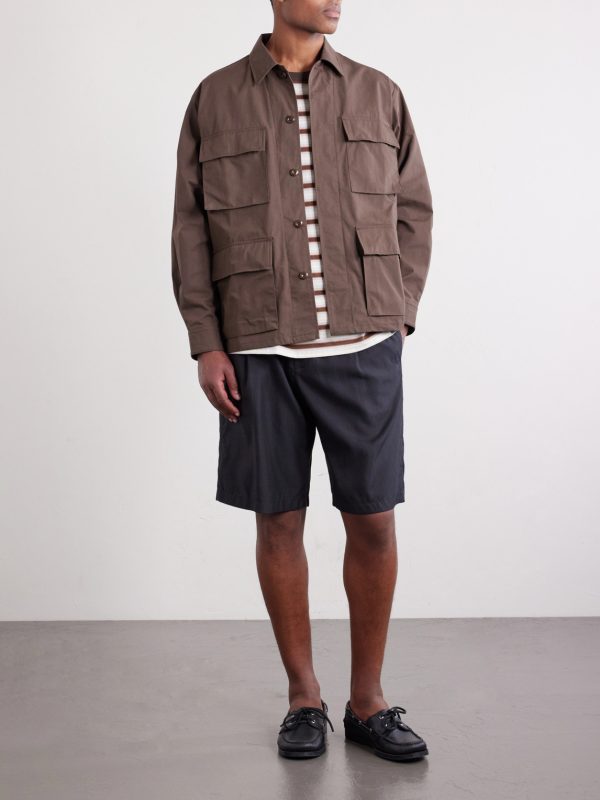 Logo-Print Cotton-Blend CORDURA® Overshirt - OU Logo-Print Cotton-Blend CORDURA® Overshirt - OU