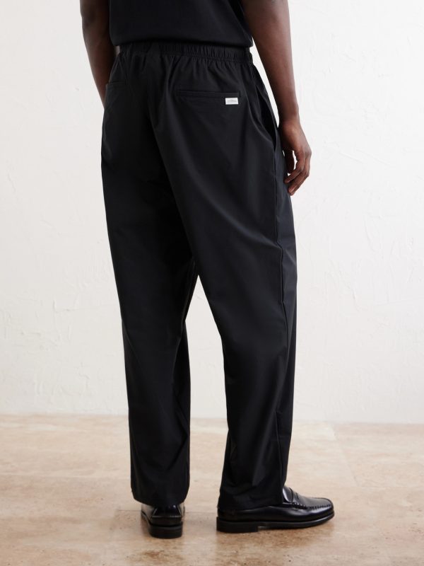 SDDT2001 Straight-Leg Drawstring Ripstop Trousers - BK SDDT2001 Straight-Leg Drawstring Ripstop Trousers - BK