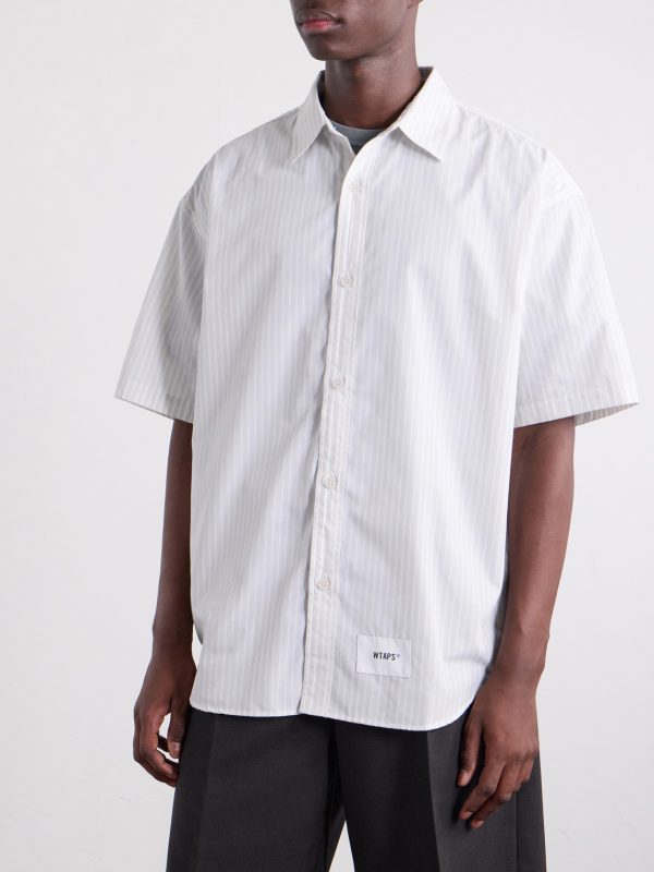 Logo-Appliquéd Striped Poplin Shirt - FR Logo-Appliquéd Striped Poplin Shirt - FR
