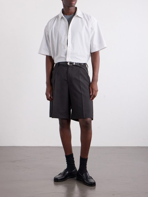 Logo-Appliquéd Striped Poplin Shirt - OU Logo-Appliquéd Striped Poplin Shirt - OU