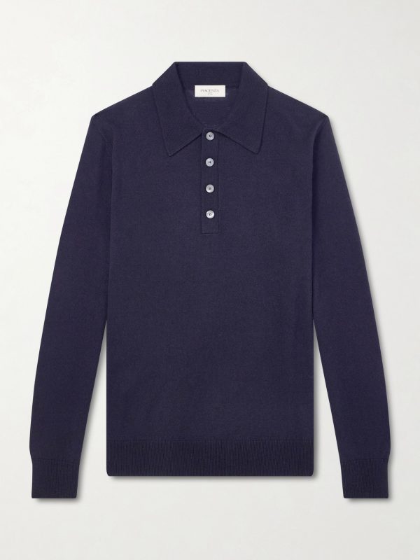 Silk and Cashmere-Blend Polo Sweater Silk and Cashmere-Blend Polo Sweater