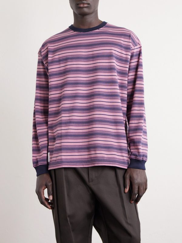 Logo-Appliquéd Striped Cotton-Jersey T-Shirt - FR Logo-Appliquéd Striped Cotton-Jersey T-Shirt - FR