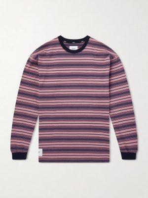 Logo-Appliquéd Striped Cotton-Jersey T-Shirt Logo-Appliquéd Striped Cotton-Jersey T-Shirt