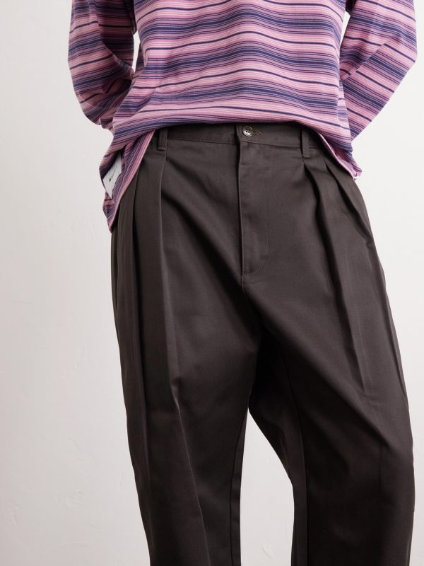 Straight-Leg Pleated Twill Trousers - CU Straight-Leg Pleated Twill Trousers - CU
