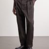 Straight-Leg Pleated Twill Trousers - FR Straight-Leg Pleated Twill Trousers - FR