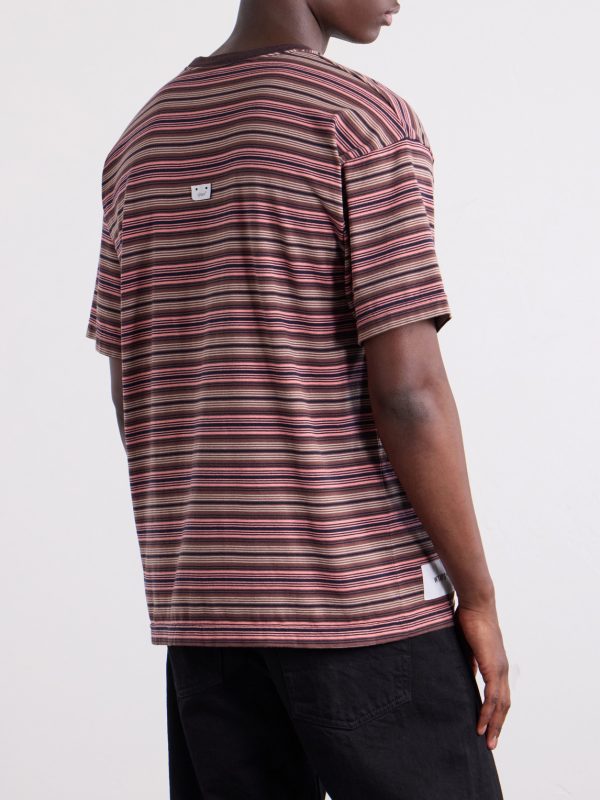 Logo-Appliquéd Striped Cotton-Jersey T-Shirt - BK Logo-Appliquéd Striped Cotton-Jersey T-Shirt - BK