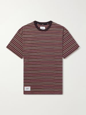 Logo-Appliquéd Striped Cotton-Jersey T-Shirt Logo-Appliquéd Striped Cotton-Jersey T-Shirt