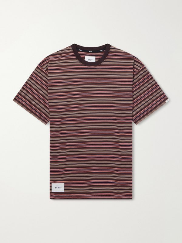 Logo-Appliquéd Striped Cotton-Jersey T-Shirt Logo-Appliquéd Striped Cotton-Jersey T-Shirt