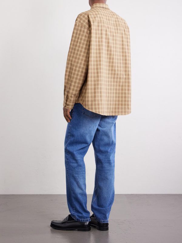 Logo-Appliquéd Checked Woven Shirt - BK Logo-Appliquéd Checked Woven Shirt - BK