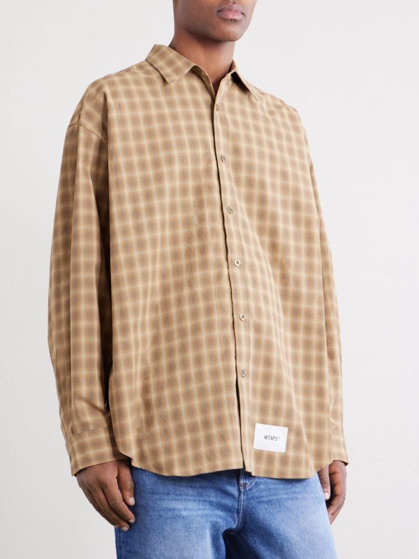 Logo-Appliquéd Checked Woven Shirt - FR Logo-Appliquéd Checked Woven Shirt - FR