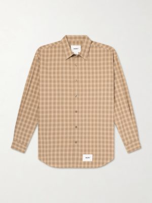 Logo-Appliquéd Checked Woven Shirt Logo-Appliquéd Checked Woven Shirt