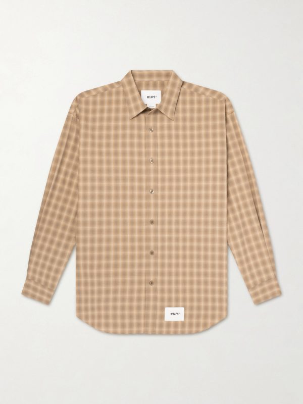 Logo-Appliquéd Checked Woven Shirt Logo-Appliquéd Checked Woven Shirt