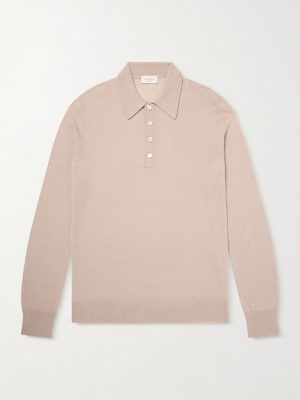 SIlk and Cashmere-Blend Polo Sweater