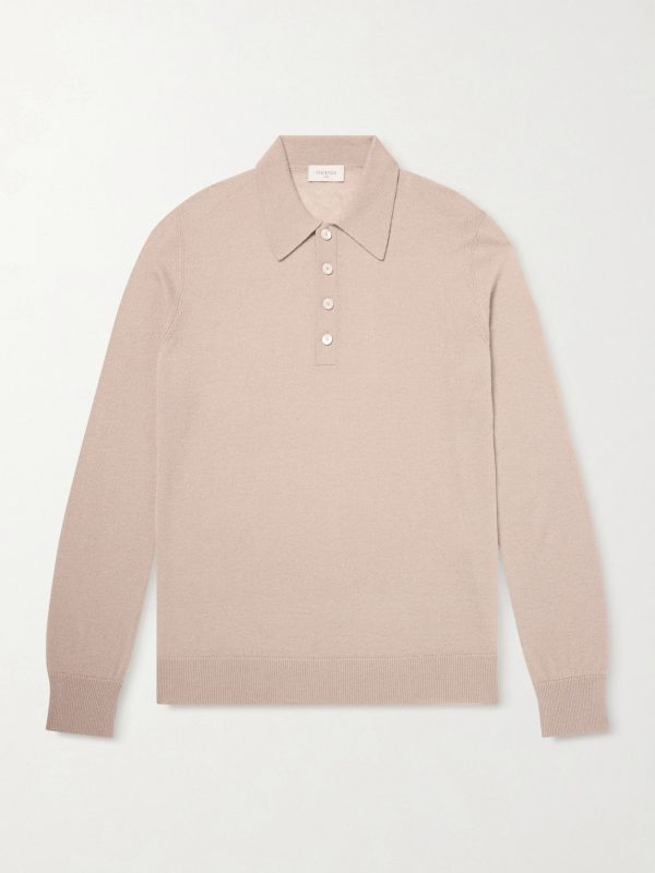 SIlk and Cashmere-Blend Polo Sweater SIlk and Cashmere-Blend Polo Sweater