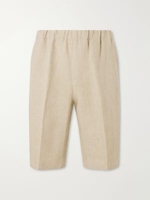 Straight-Leg Linen Bermuda Shorts Straight-Leg Linen Bermuda Shorts