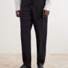 Straight-Leg Linen-Blend Canvas Drawstring Trousers - FR Straight-Leg Linen-Blend Canvas Drawstring Trousers - FR