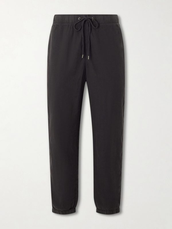 Straight-Leg Linen-Blend Canvas Drawstring Trousers Straight-Leg Linen-Blend Canvas Drawstring Trousers