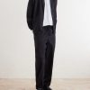 Straight-Leg Linen-Blend Canvas Drawstring Trousers - OU Straight-Leg Linen-Blend Canvas Drawstring Trousers - OU