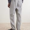 Straight-Leg Linen-Blend Canvas Drawstring Trousers - BK Straight-Leg Linen-Blend Canvas Drawstring Trousers - BK