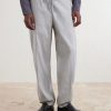 Straight-Leg Linen-Blend Canvas Drawstring Trousers - FR Straight-Leg Linen-Blend Canvas Drawstring Trousers - FR