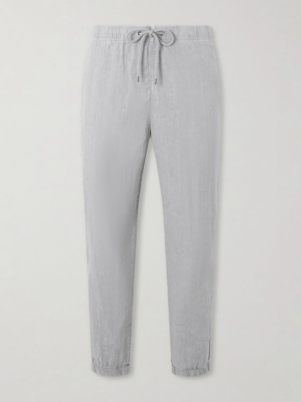 Straight-Leg Linen-Blend Canvas Drawstring Trousers Straight-Leg Linen-Blend Canvas Drawstring Trousers
