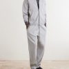 Straight-Leg Linen-Blend Canvas Drawstring Trousers - OU Straight-Leg Linen-Blend Canvas Drawstring Trousers - OU