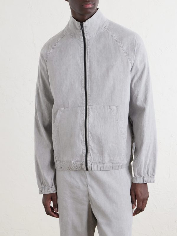 Linen-Blend Blouson Jacket - FR