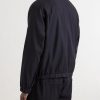 Linen-Blend Blouson Jacket - BK