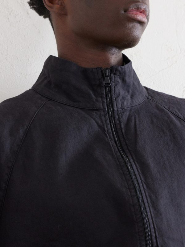 Linen-Blend Blouson Jacket - CU