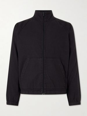 Linen-Blend Blouson Jacket
