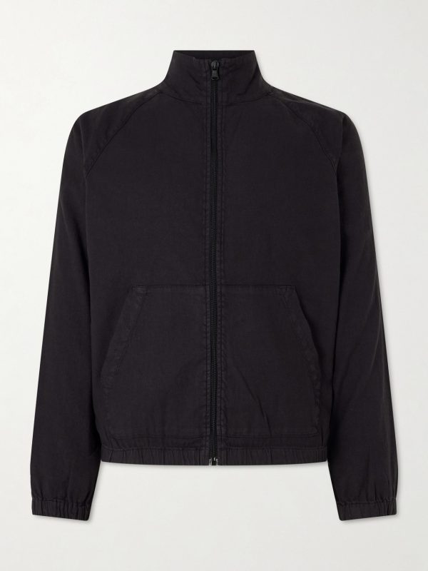 Linen-Blend Blouson Jacket