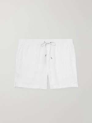 Straight-Leg Garment-Dyed Linen Drawstring Shorts Straight-Leg Garment-Dyed Linen Drawstring Shorts