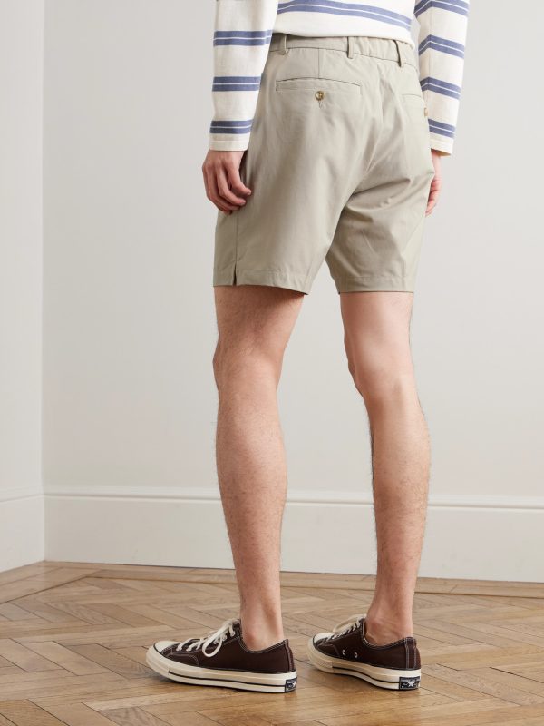 Straight-Leg Stretch Cotton-Blend Golf Shorts - BK
