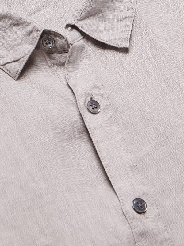 Garment-Dyed Linen Shirt - CU