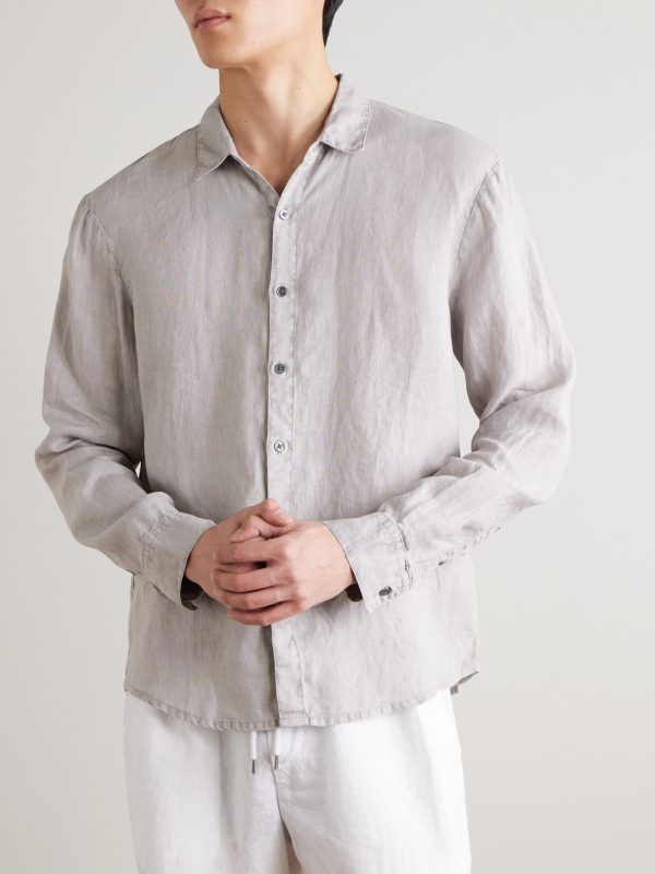 Garment-Dyed Linen Shirt - FR