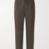 Straight-Leg Garment-Dyed Linen Drawstring Trousers Straight-Leg Garment-Dyed Linen Drawstring Trousers
