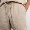 Straight-Leg Garment-Dyed Linen Drawstring Shorts - CU Straight-Leg Garment-Dyed Linen Drawstring Shorts - CU