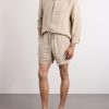 Straight-Leg Garment-Dyed Linen Drawstring Shorts - OU Straight-Leg Garment-Dyed Linen Drawstring Shorts - OU