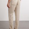 Straight-Leg Garment-Dyed Linen Drawstring Trousers - BK Straight-Leg Garment-Dyed Linen Drawstring Trousers - BK